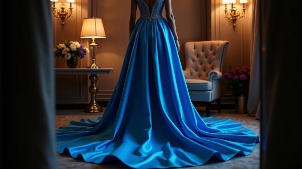 Optimisez votre élégance avec une robe bleu electrique satinée pour mariage